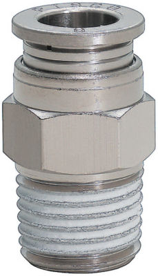 Quick-Fitting Joints For Mold Cooling -Integrated Plugs・Sockets/(Heat-Resistant 120degree Series) /Straight Joints-
