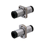 Linear Bushings with Lubrication Unit MX - Center Flanged Double