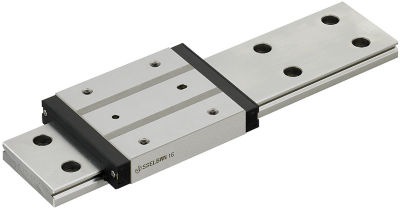 Miniature Linear Guides - Wide Rails - Long Blocks with Dowel Holes, Light Preload