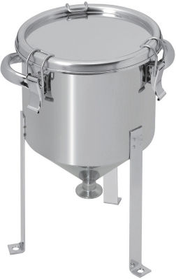 Sanitary Items/Open Lid Kettle with Selectable Spigot Shape