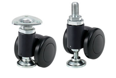 Casters with Leveling Mounts - Space Saving