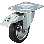 Casters - Medium Load - Wheel Material: Rubber - Swivel with Stopper