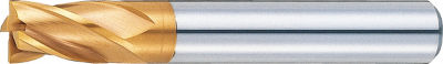 TSC series carbide square end mill, 4-flute / 1.5D Flute Length (stub) model