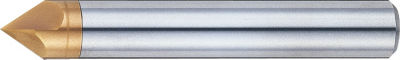 TS coated carbide chamfer, V grooving end mill, 2-flute