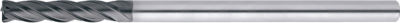 Diamond Coated Carbide Radius End Mill for Graphite Machining, 4-Flute / Long Model
