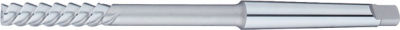 High-Speed Steel High Helical Reamer, Right Blade with 60° Left Spiral, Tapered Shank, 0.1 mm Unit Designation Model