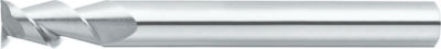 Carbide Square End Mill for Aluminum Machining, 2-Flute / 2D Flute Length (Short) Model
