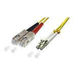 Cavo patch duplex in fibra ottica LC / SC 9/125µ OS2 - giallo