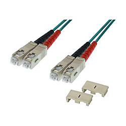 Cavo patch duplex in fibra ottica SC / SC 50/125µ OM4 viola 61522D-5.0M4