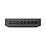 Giga-Compatible Switching Hub / 8-Port / Plastic Housing / With Magnet / External Power Supply / Black