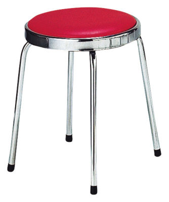 Round Chair (with Rotating Seat and Plated Legs)