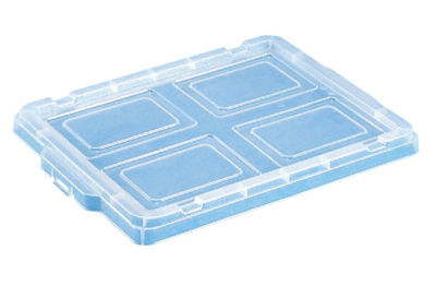 Box Container Lid, Gray/Yellow/Blue/Orange/White/Cream