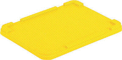 Box Container Lid, Gray/Yellow/Blue/Orange/White/Cream