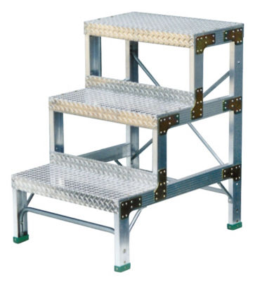 Work Stool, Checker Plate Type, Top Plate Dimensions 600 mm X 340 mm