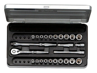 Socket wrench set (6 sided type / 6.3 mm Insertion Angle)