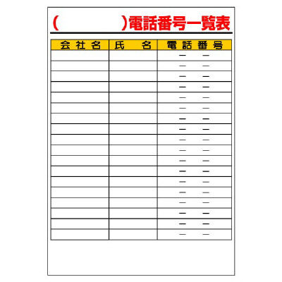 Construction Resources Emergency Contact List