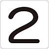 Number Display Sticker "2"