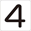 Number Display Sticker "4"