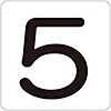 Number Display Sticker "5"