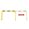 Plastic Bar Barricade, Black/Yellow, White
