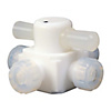 PTFE Press Fit 4-Way Valve