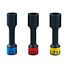 12.7 sq. Wheel Nut Socket Set For Impact Wrenches (Long And Thin)