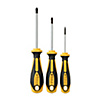 Comfortable Grip Type Screwdriver Set (3 Pcs./Set)