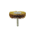 Wire Wheel Brush With Shaft, Gold Wire