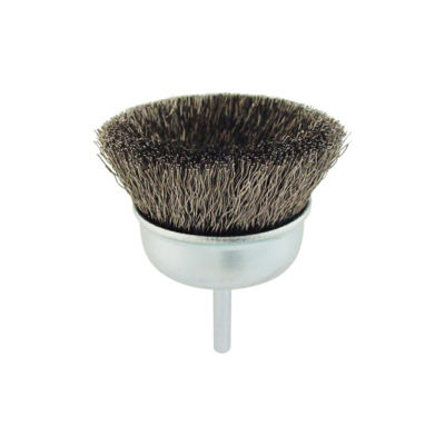 Wire Cup Brush With Shaft, Stainless Steel Wire