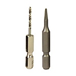 Hex-Shank Type Bent Bolt Extractor (Dual Forward/Reverse Rotation Electric Power Drill And Tap Handle)