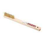 Wire Brush With Wooden Handle, Plated 3 Row Type, No. 100