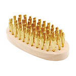 Brass Wire Brush, Oval Type, 6 Rows