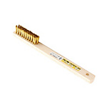 Brass Wire Brush With Wooden Handle, Thick, 3 Rows, No. 110