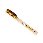 Brass Wire Brush With Wooden Handle, Thick, 4 Rows, No. 111