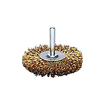 Shaft-Mounted Steel-Plated Wire Wheel Brush (Yellow Stranded Wire)