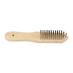 Strong Tool Wooden Handle Wire Brush, Sword-Tip Type