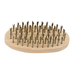 Strong Tool Wooden Handle Wire Brush, Oval Type